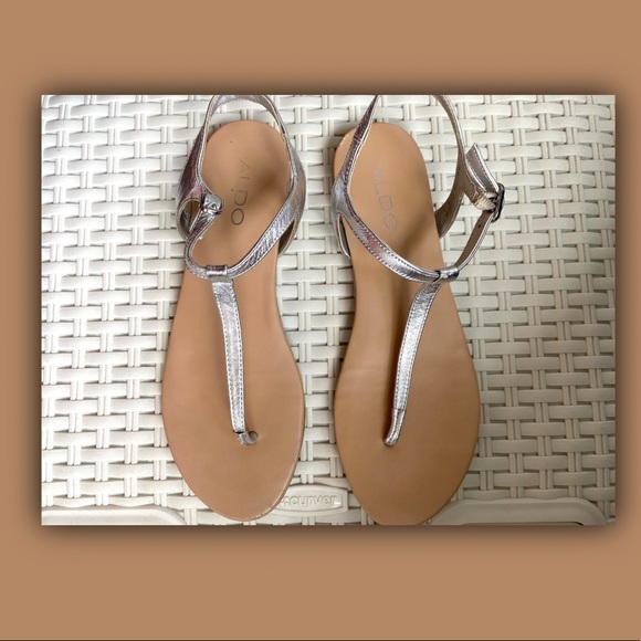 Aldo Shoes - ALDO Sandals 7.5 Silver Sandals Silver Shoes